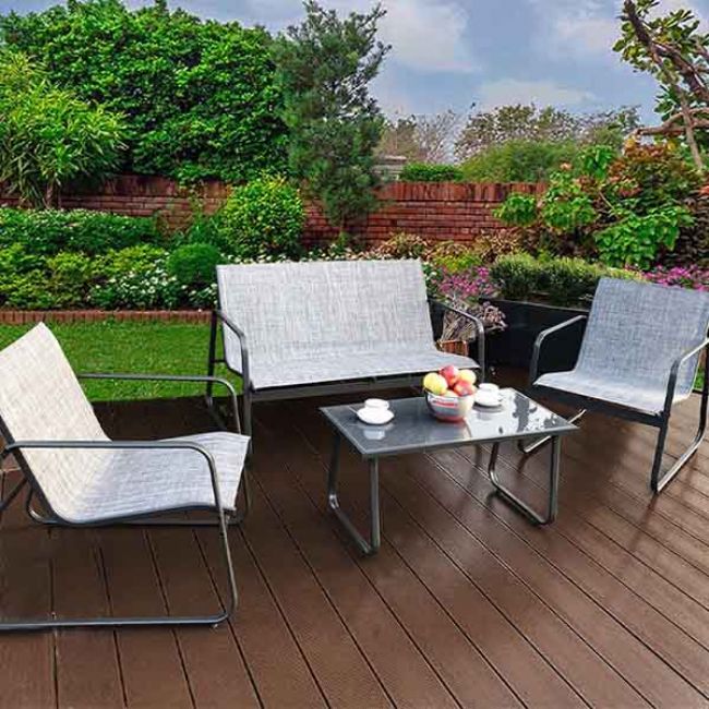 Muebles de patio de lujo de metal moderno - 11C01P