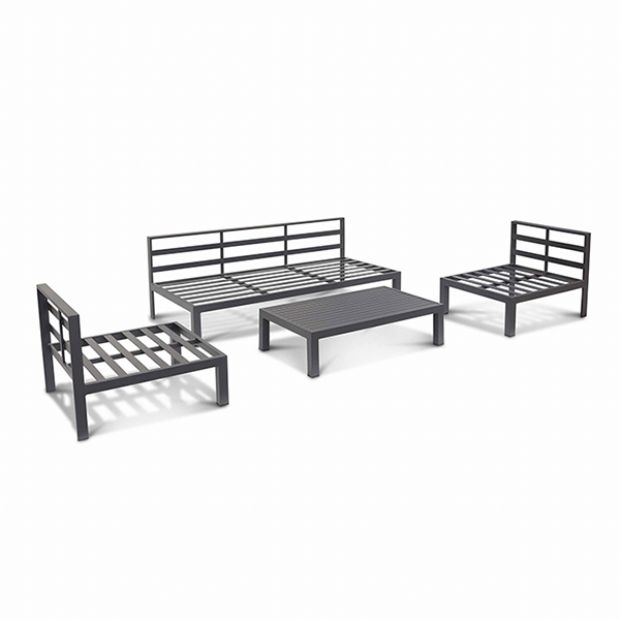 Juego de muebles de aluminio de lujo con cojín - 11C01Q