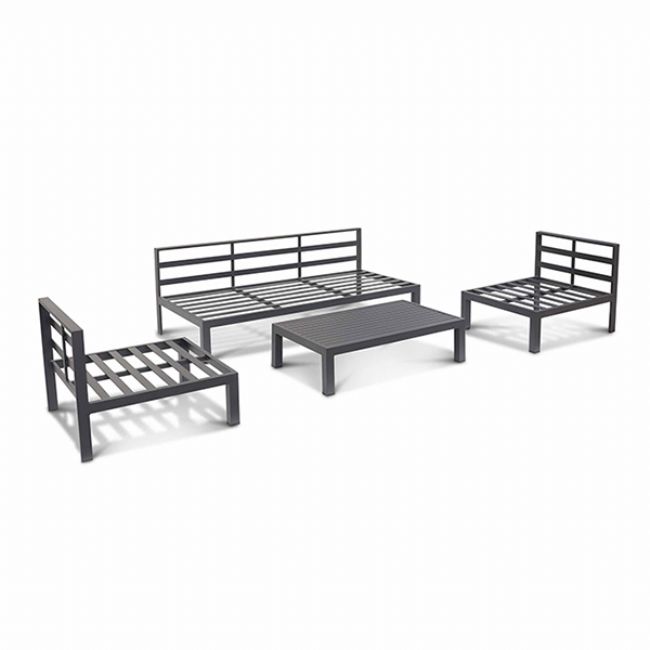 Juego de muebles de aluminio de lujo con cojín - 11C01Q