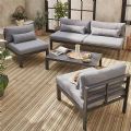Juego de muebles de aluminio de lujo con cojín - 11C01Q