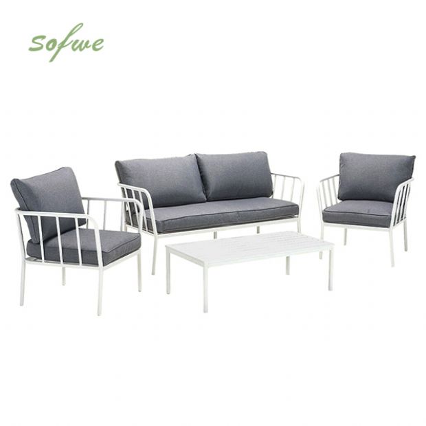 Juego de sofás de aluminio moderno con cojín - 11C01V