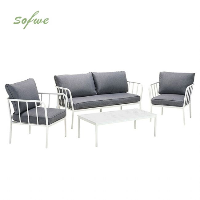 Juego de sofás de aluminio moderno con cojín - 11C01V
