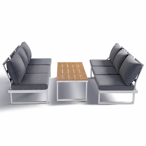 Muebles de jardín de aluminio con asiento ajustable - 11C01Y