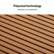 Conjunto de sofás esquineros para exterior con respaldo ajustable y mesas auxiliares con aspecto de madera - 11C03E