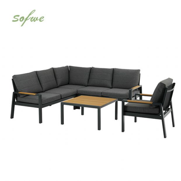 Conjunto de sofás esquineros de exterior de 5 piezas - 11C11A