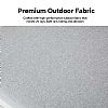 Conjunto de sofás de aluminio para exterior de 4 piezas con acabado de veta de madera - 11C11D