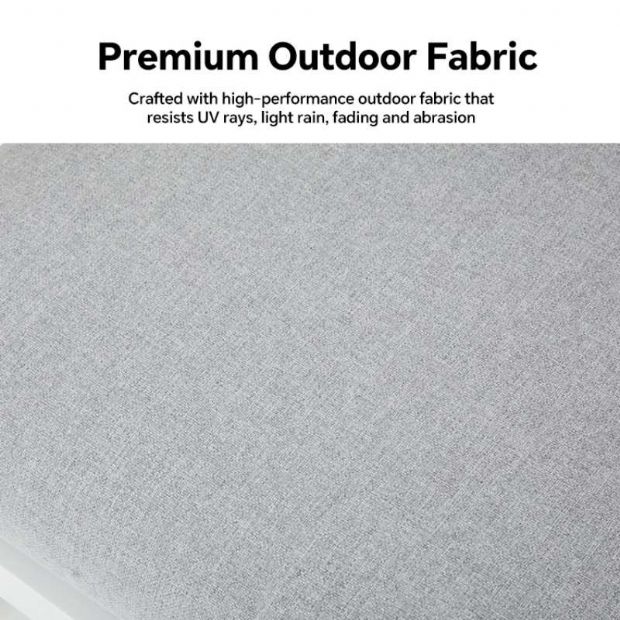 Conjunto de sofás de aluminio para exterior de 4 piezas con acabado de veta de madera - 11C11D