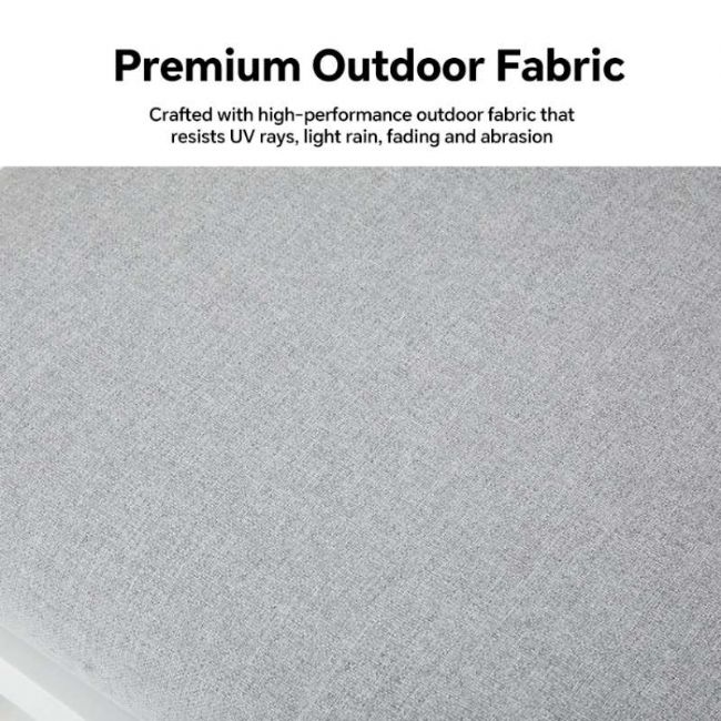 Conjunto de sofás de aluminio para exterior de 4 piezas con acabado de veta de madera - 11C11D