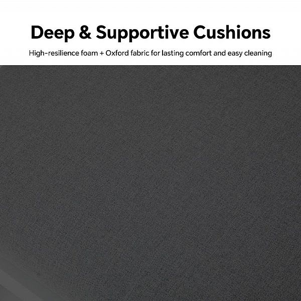 Conjunto de sofás de aluminio para exterior de 4 piezas en color negro - 11C11F