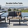 Conjunto de sofás de aluminio para exterior de 4 piezas en color negro - 11C11F