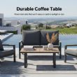 Conjunto de sofás de aluminio para exterior de 4 piezas en color negro - 11C11F