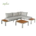 Conjunto de sofá de esquina para exterior con respaldo ajustable y sofá de dos plazas - 11C11G