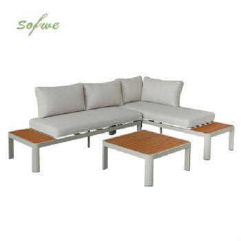 Conjunto de sofá de esquina para exterior con respaldo...