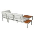 Conjunto de sofá de esquina para exterior con respaldo ajustable y sofá de dos plazas - 11C11G