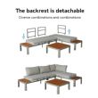 Conjunto de sofá de esquina para exterior con respaldo ajustable y sofá de dos plazas - 11C11G