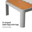 Conjunto de sofá de esquina para exterior con respaldo ajustable y sofá de dos plazas - 11C11G