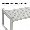 Conjunto de sofás de aluminio para exterior de 4 piezas en color blanco - 11C11J