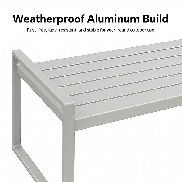 Conjunto de sofás de aluminio para exterior de 4 piezas en color blanco - 11C11J