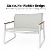 Conjunto de sofás de aluminio para exterior de 4 piezas en color blanco - 11C11J