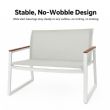 Conjunto de sofás de aluminio para exterior de 4 piezas en color blanco - 11C11J