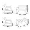 Conjunto de sofás de aluminio para exterior de 4 piezas en color blanco - 11C11J