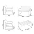Conjunto de sofás de aluminio para exterior de 4 piezas en color blanco - 11C11J