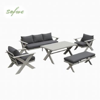 Conjuntos de sofás de salón de exterior de diseño moderno al...