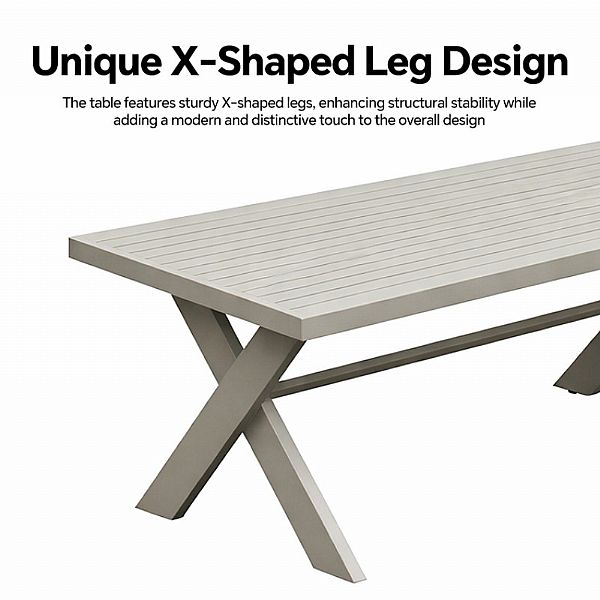 Conjuntos de sofás de salón de exterior de diseño moderno al por mayor con mesa con patas en X y banco - 11C12B