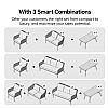 Conjunto de sofás tejidos con cuerda para todo tipo de clima al por mayor con mesa de centro de aluminio para exteriores - 11C12D