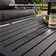HF Patios Venta al por Mayor de Fábrica Conjunto de Sofá de Jardín de Aluminio de 4 Piezas con Cojines Gruesos y Mesa de Centro para Espacios Exteriores - 11C12F