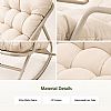 Sillón mecedora de exterior al por mayor, con cojín grueso de olefina y estructura de hierro galvanizado, para el suministro de mobiliario de jardín y terraza - 11C12K