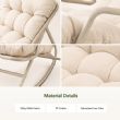 Sillón mecedora de exterior al por mayor, con cojín grueso de olefina y estructura de hierro galvanizado, para el suministro de mobiliario de jardín y terraza - 11C12K