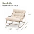 Sillón mecedora de exterior al por mayor, con cojín grueso de olefina y estructura de hierro galvanizado, para el suministro de mobiliario de jardín y terraza - 11C12K