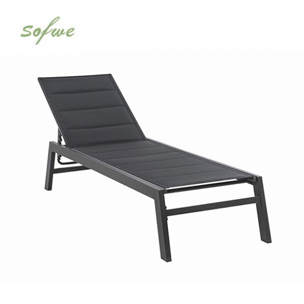 Sillón reclinable ajustable Textilen de aluminio con interior de algodón - 11D14D