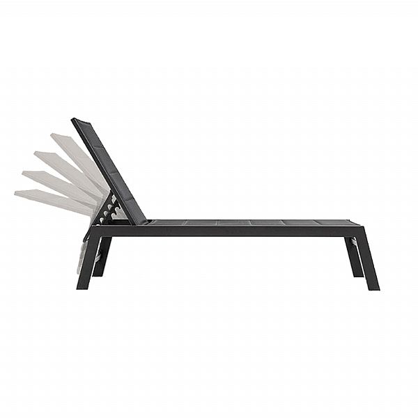 Sillón reclinable ajustable Textilen de aluminio con interior de algodón - 11D14D