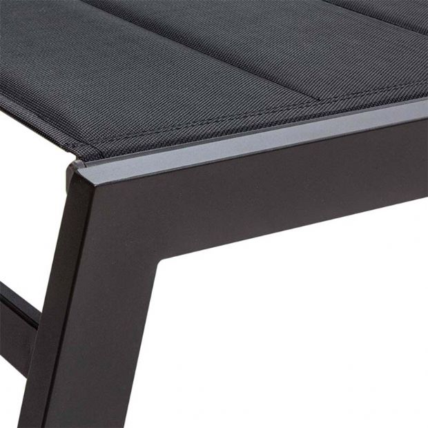 Sillón reclinable ajustable Textilen de aluminio con interior de algodón - 11D14D