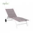 Sillón ajustable de aluminio y textilene con ruedas - 11D14E