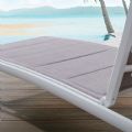 Sillón ajustable de aluminio y textilene con ruedas - 11D14E