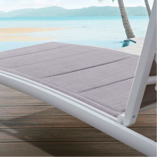 Sillón ajustable de aluminio y textilene con ruedas - 11D14E
