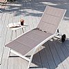 Sillón ajustable de aluminio y textilene con ruedas - 11D14E