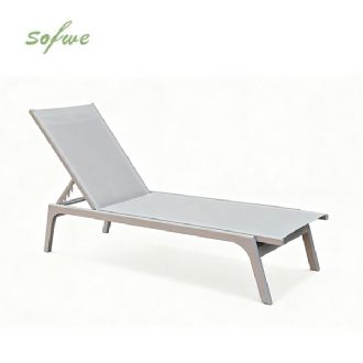 Sillón ajustable de aluminio y textilene