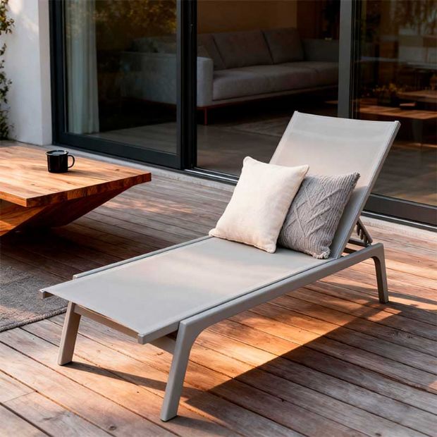 Sillón ajustable de aluminio y textilene - 11D14F