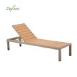 Sillón ajustable de aluminio, plástico y madera con ruedas - 11D14G
