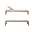 Sillón ajustable de aluminio, plástico y madera con ruedas - 11D14G