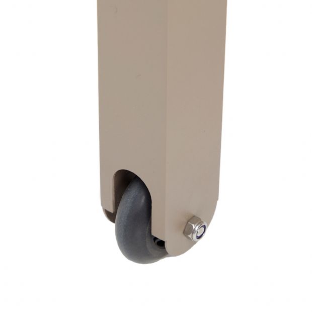 Sillón ajustable de aluminio, plástico y madera con ruedas - 11D14G