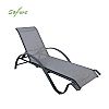 Sillón reclinable ajustable de aluminio con reposabrazos en forma de S - 11D14I