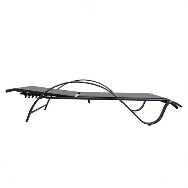 Sillón reclinable ajustable de aluminio con reposabrazos en forma de S - 11D14I