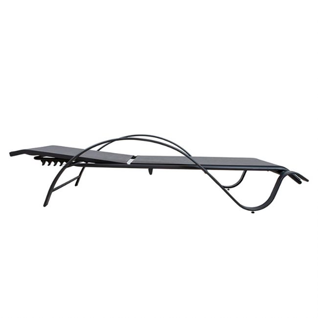 Sillón reclinable ajustable de aluminio con reposabrazos en forma de S - 11D14I