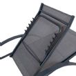 Sillón reclinable ajustable de aluminio con reposabrazos en forma de S - 11D14I