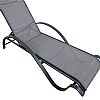 Sillón reclinable ajustable de aluminio con reposabrazos en forma de S - 11D14I